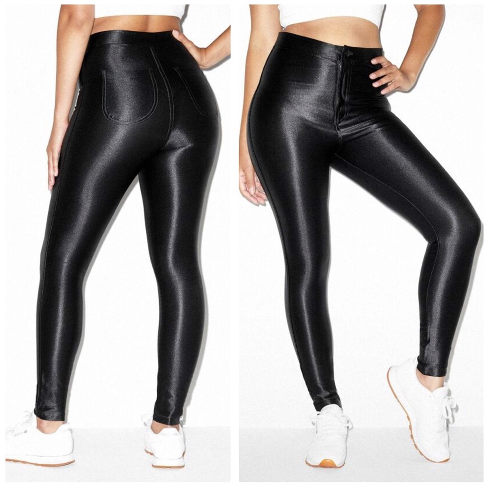 American Apparel High-Rise Spandex Disco Pants M